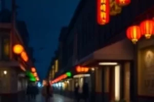 雨后站台的日剧剧照，湿漉漉的铁轨与指示牌