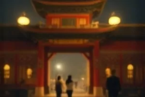 清晨面包房里刚出炉的吐司与围裙背影